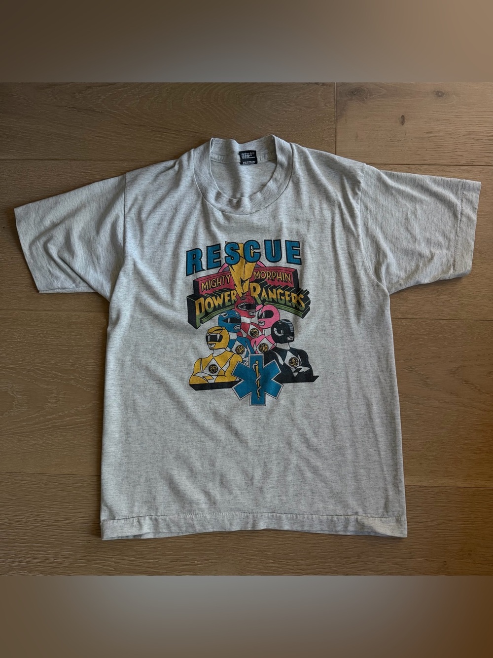 Fruit of the Loom Mighty Morphin Power Rangers Rescue Graphic Tee - White